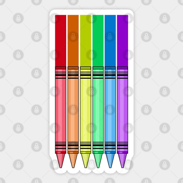 Rainbow Crayon Sticker by adamzworld